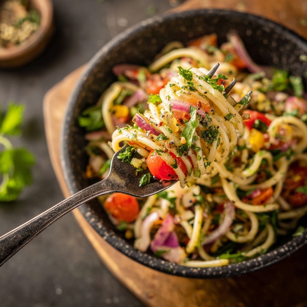 Mediterraner Nudelsalat Leicht