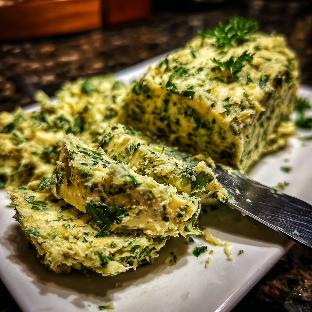 Kräuterbutter Mit Knoblauch Und Petersilie