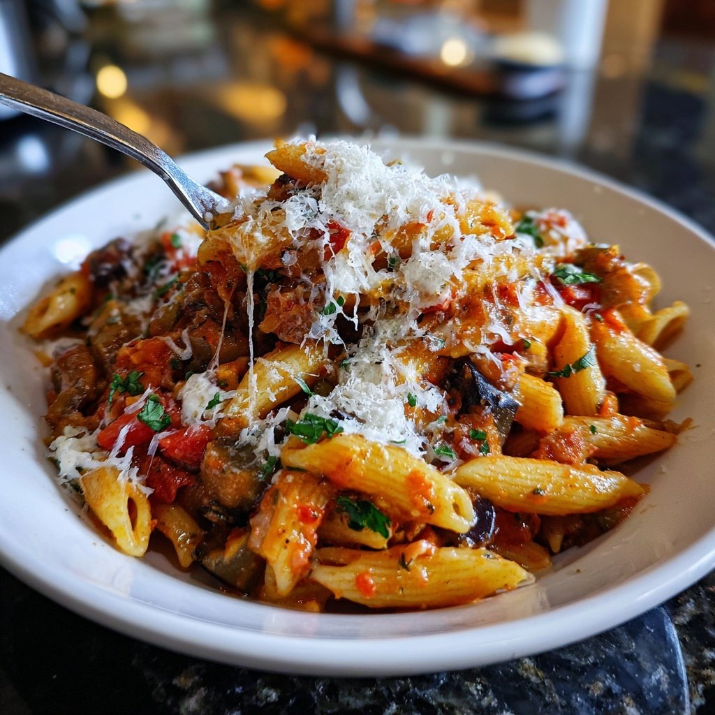 Internationale Küche Italienische Pasta alla Norma