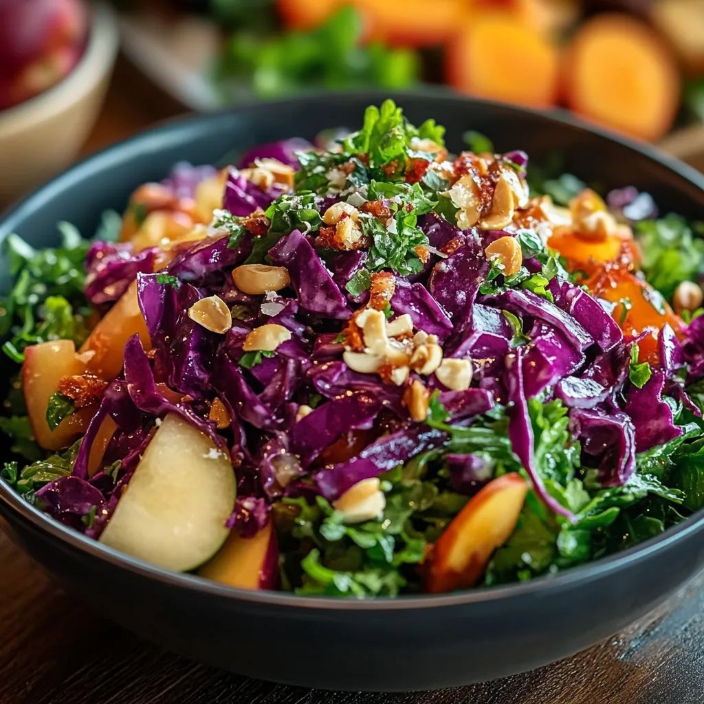 Rotkohl-Apfel-Karotten-Salat