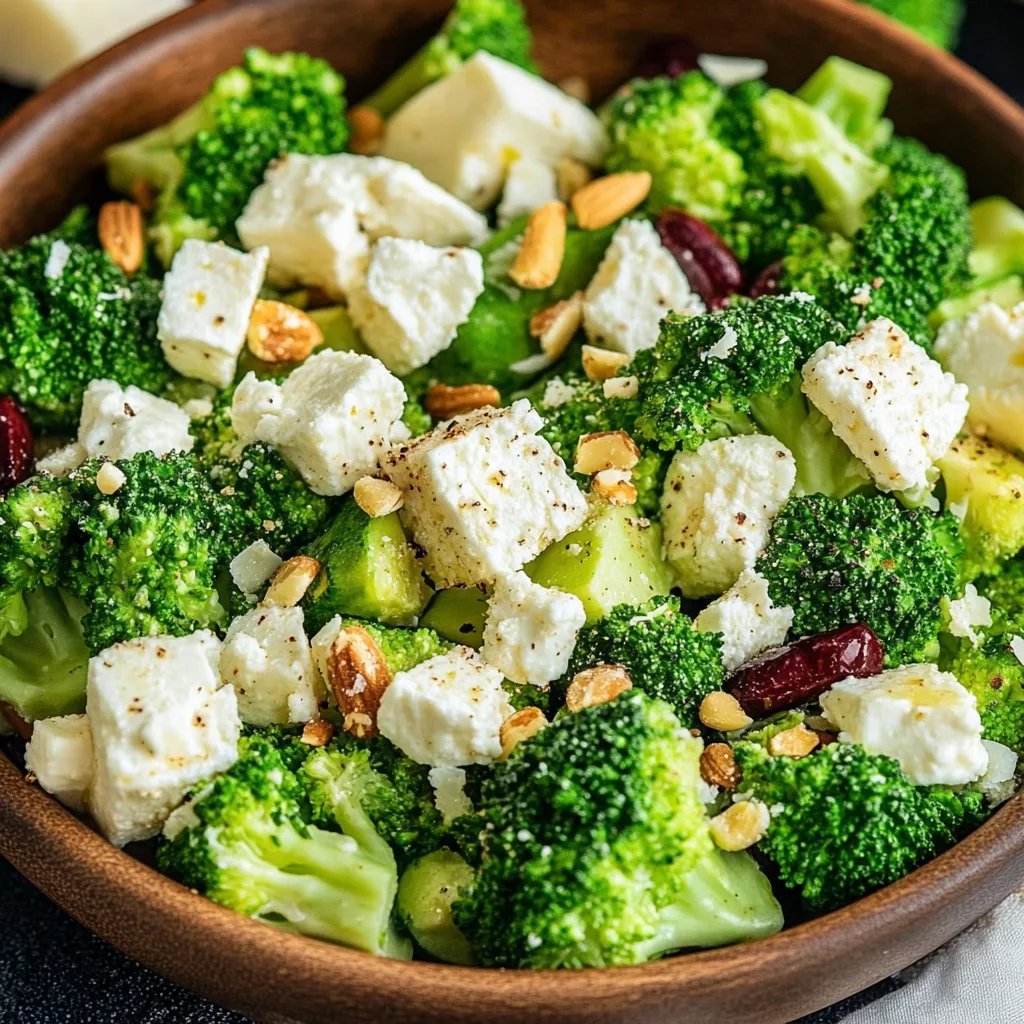 Brokkoli-Salat mit Äpfeln, Nüssen & Feta