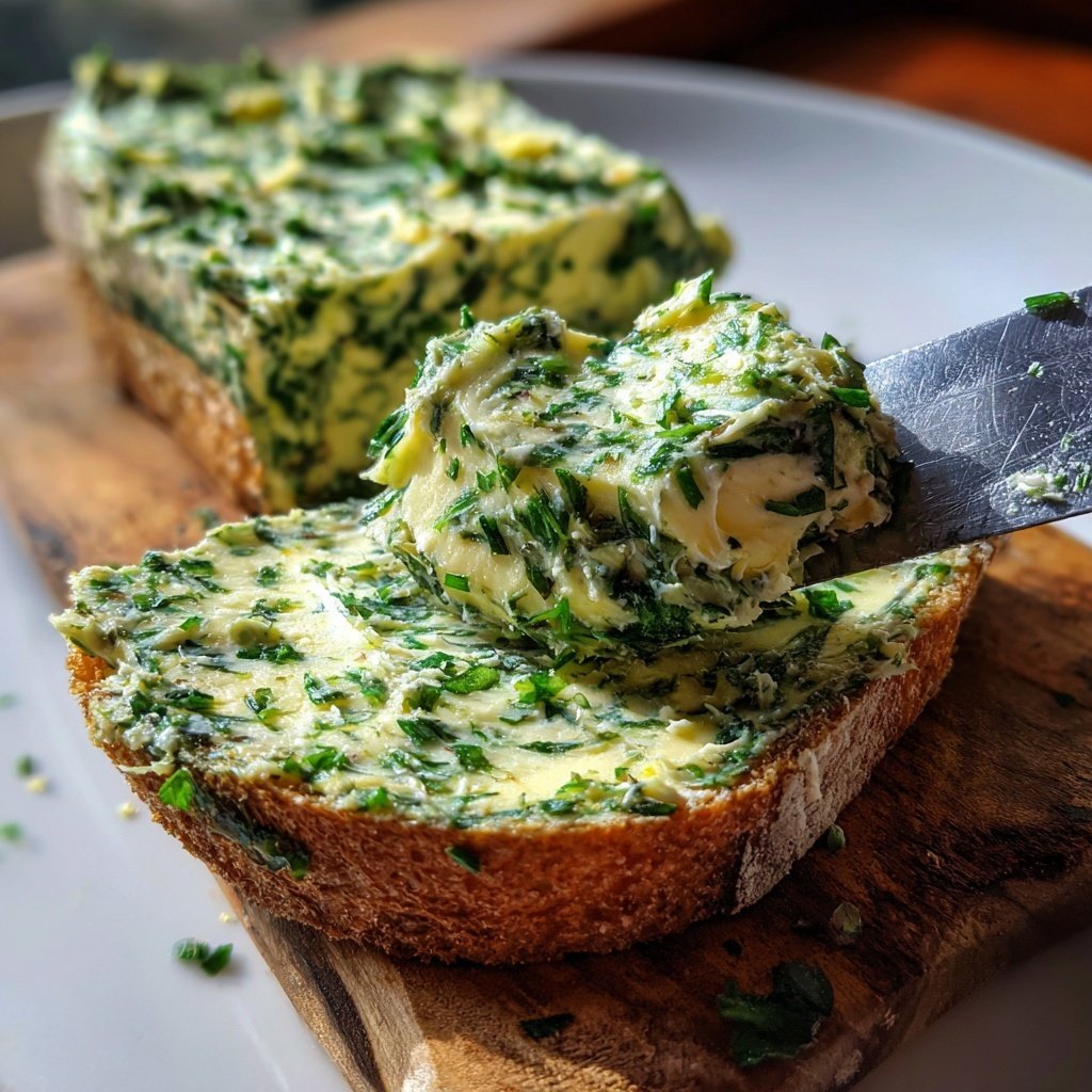 Kräuterbutter Mit Frischen Gartenkräutern