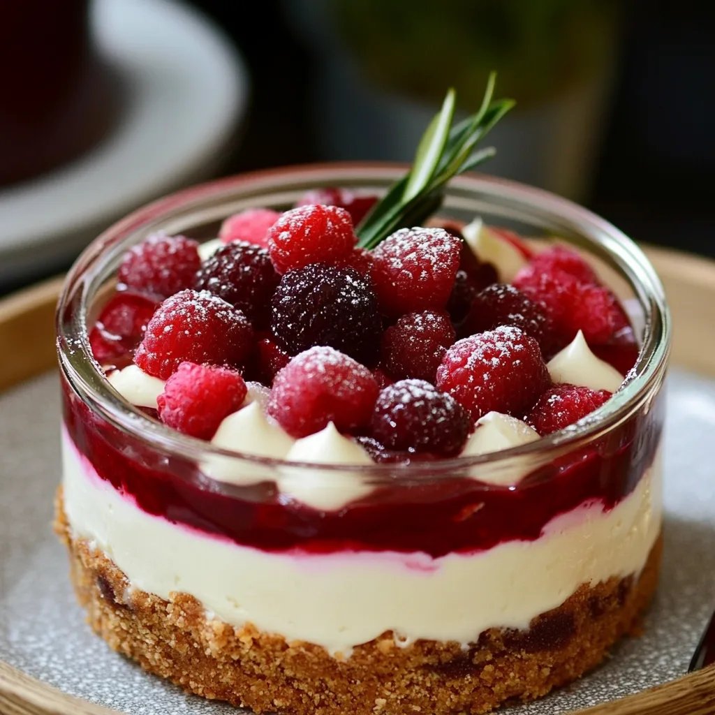 Lebkuchen-Kirsch-Dessert mit Cheesecake-Füllung